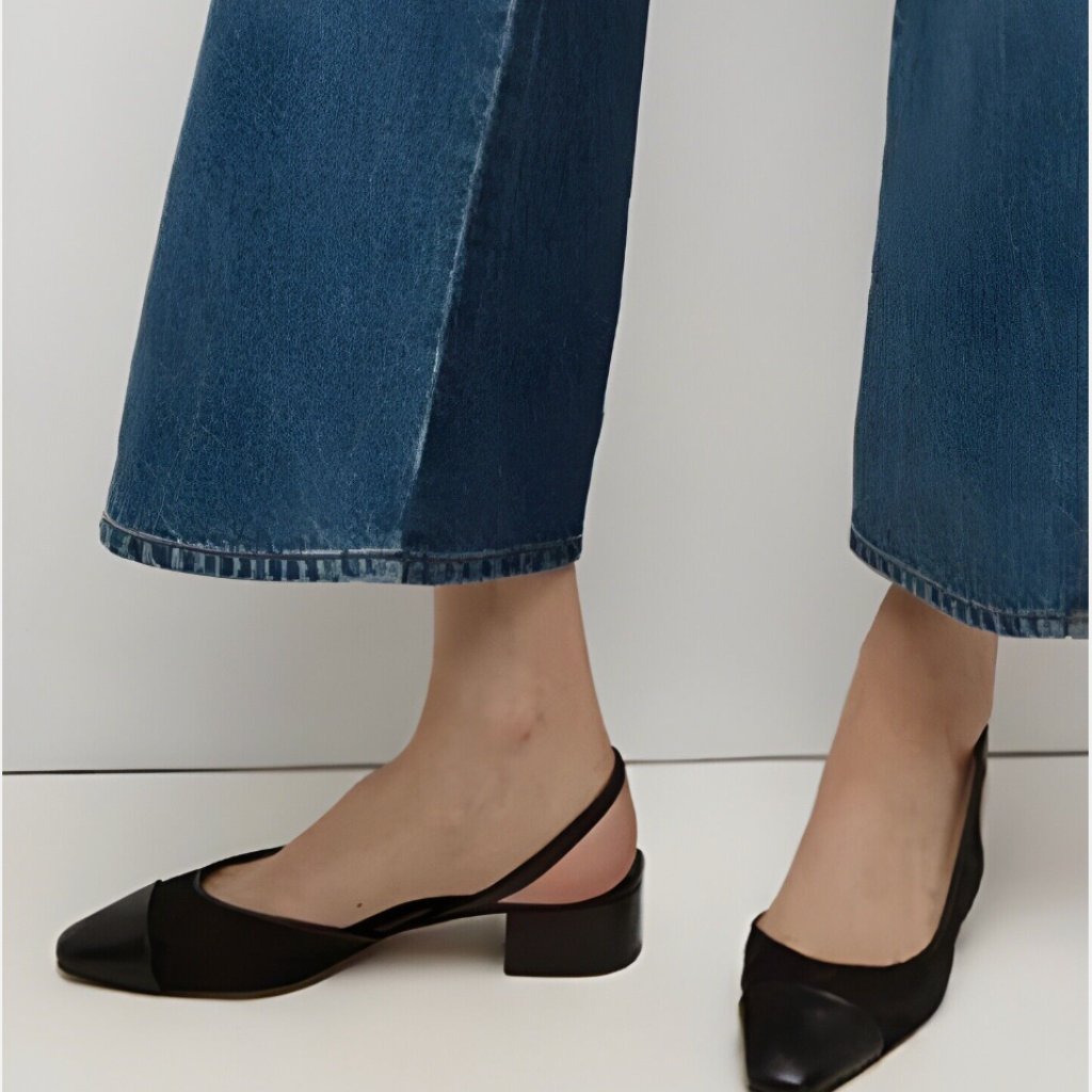 Veronica Beard Cecile Mesh Cap-Toe Slingback Shoes